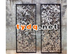 2017最新中欧式不锈钢酒店隔断墙折叠屏风花格金属屏风