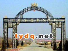通州铁艺门牌楼、铁艺牌楼、大门牌楼图3