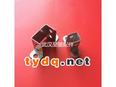 供应锌钢护栏围栏栅栏铝艺护栏立柱固定件两孔固定座图1