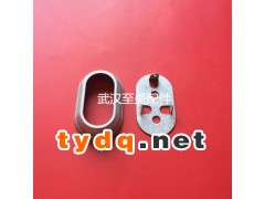 供应锌钢护栏围栏栅栏铝艺护栏全包腰圆盖与靠墙连接件图1
