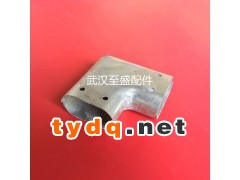 供应锌钢护栏围栏栅栏铁艺护栏平板平椭圆管弯二通连接件图1