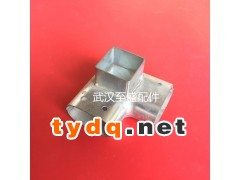 供应锌钢护栏围栏栅栏铝艺护栏平椭圆管弯三通连接件图1