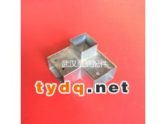 供应锌钢护栏围栏栅栏铝艺护栏配件直角铁三通图1