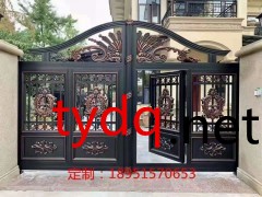 无锡别墅自动铝艺大门图2